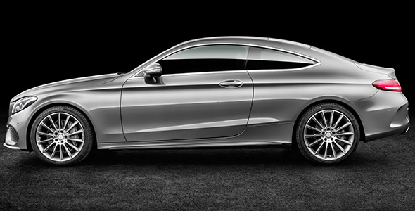 Mercedes-Benz C-Klasse Coupé C 300, Selenit Grau, Leder Cranberry rot Mercedes-Benz C-Class Coupé C 300, selenit grey, leather cranberry red