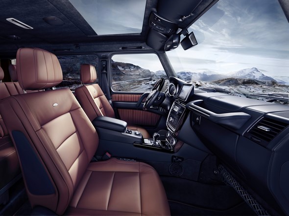 Mercedes-Benz G-Class (BR 463) 2015; G 500 Interieur: designo Nappaleder hellbraun interior: designo nappa leather light brown